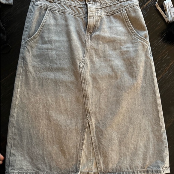 ZARA DENIM MIDI SKIRT - Picture 6 of 7